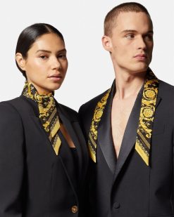 Accessoires Textiles | Versace Cravate Foulard En Soie Barocco