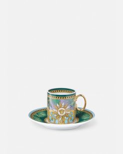 Cafe Et The | Versace Tasse A Expresso Et Soucoupe Jungle Animalier