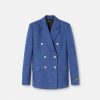 Vestes Et Blazers | Versace Blazer Slim Masculin En Tweed Boucle