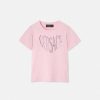 Vetements | Versace T-Shirt Versace Logo Kids Avec Cristaux