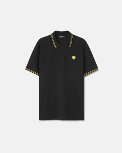 T-Shirts Et Polos | Versace Polo A Manches Courtes Medusa