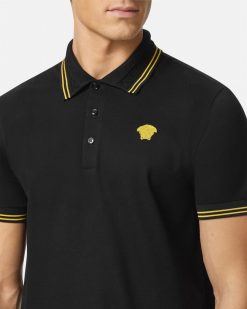 T-Shirts Et Polos | Versace Polo A Manches Courtes Medusa