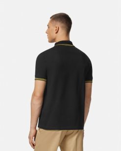 T-Shirts Et Polos | Versace Polo A Manches Courtes Medusa