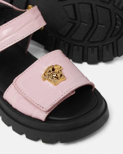 Chaussures | Versace Sandales Effet Croco La Medusa Baby