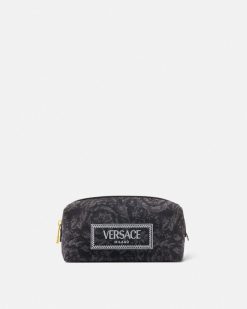 Portefeuilles | Versace Trousse En Jacquard Barocco