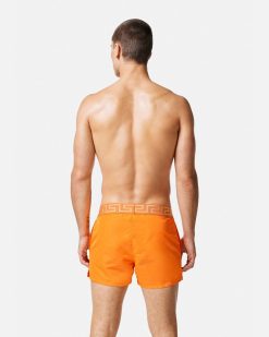 Maillots De Bain | Versace Short De Bain A Bordure Greca