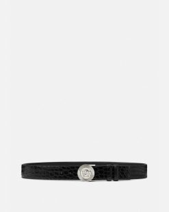 Ceintures | Versace Ceinture En Cuir Reversible Medusa Biggie