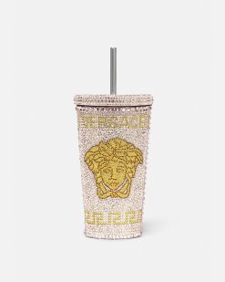 Voyages | Versace Mug De Voyage Medusa Avec Cristaux