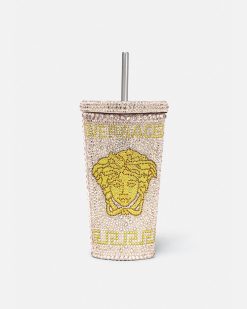 Voyages | Versace Mug De Voyage Medusa Avec Cristaux