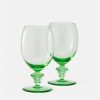 Verres Et Coupes | Versace Lot De 2 Verres A Vin Rouge Medusa Lumiere