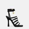 Sandales | Versace Lycia Sandales Cage En Satin 110 Mm