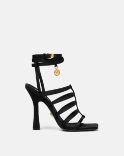 Sandales | Versace Lycia Sandales Cage En Satin 110 Mm