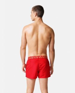 Maillots De Bain | Versace Short De Bain A Bordure Greca