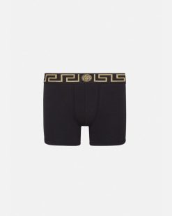 Boxers | Versace Boxer Long A Bordure Greca