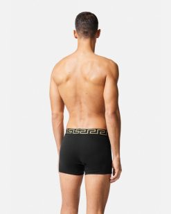 Boxers | Versace Boxer Long A Bordure Greca