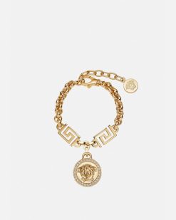 Bracelets | Versace Bracelet La Medusa Greca Avec Cristaux