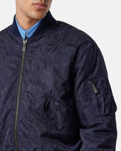 Vestes Et Manteaux | Versace Bomber En Jacquard Barocco