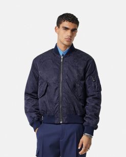 Vestes Et Manteaux | Versace Bomber En Jacquard Barocco