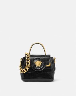 La Medusa | Versace Petit Sac A Main La Medusa Effet Croco