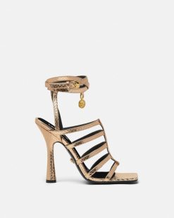 Sandales | Versace Lycia Sandales Cage Effet Serpent 110 Mm