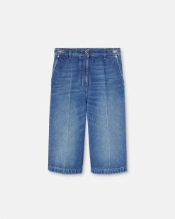 Denim | Versace Short Bermuda En Jean