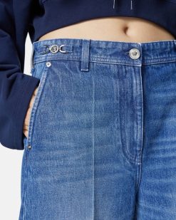 Denim | Versace Short Bermuda En Jean