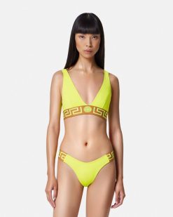 Maillots De Bain | Versace Haut De Bikini A Bordure Greca