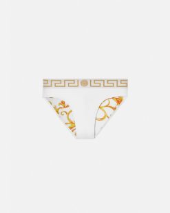 Maillots De Bain | Versace Slip De Bain A Bordure Greca