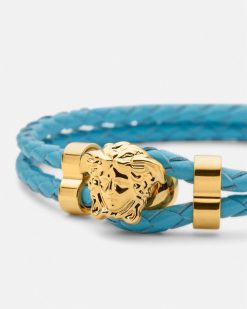 Bracelets | Versace Bracelet En Cuir La Medusa