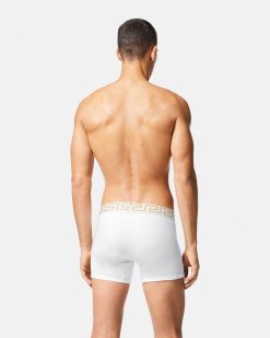 Boxers | Versace Boxer Long A Bordure Greca