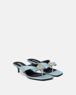 Gianni Ribbon | Versace Gianni Ribbon Mules En Satin 45 Mm