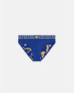 Maillots De Bain | Versace Slip De Bain A Bordure Greca