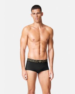 Maillots De Bain | Versace Boxer De Bain A Bordure Greca