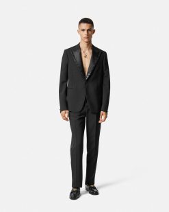 Blazers Et Costumes | Versace Blazer Ornemente A Boutonnage Droit