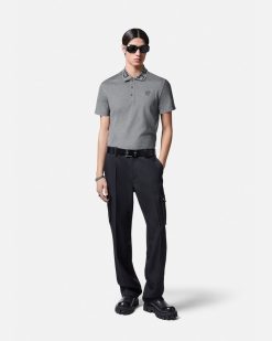 T-Shirts Et Polos | Versace Polo A Manches Courtes Greca