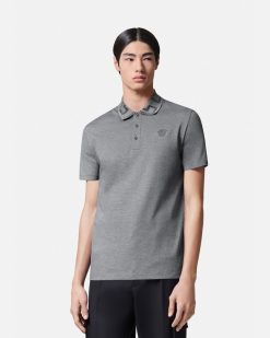 T-Shirts Et Polos | Versace Polo A Manches Courtes Greca