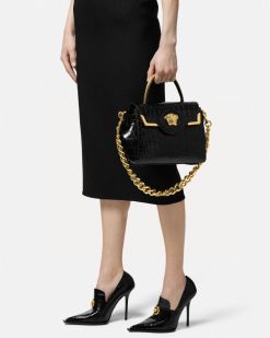 La Medusa | Versace Sac A Main La Medusa Aspect Croco