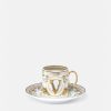 Cafe Et The | Versace Tasse A Expresso Et Soucoupe Virtus Gala