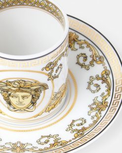 Cafe Et The | Versace Tasse A Expresso Et Soucoupe Virtus Gala