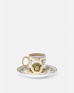 Cafe Et The | Versace Tasse A Expresso Et Soucoupe Virtus Gala