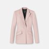 Vestes Et Blazers | Versace Blazer A Boutonnage Droit En Cuir