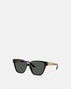 Lunettes De Soleil | Versace Lunettes De Soleil Papillon Greca Strass