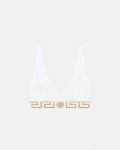 Soutiens-Gorge Et Slips | Versace Brassiere Triangle A Bordure Greca