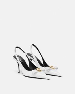 Gianni Ribbon | Versace Gianni Ribbon Slingbacks 85 Mm