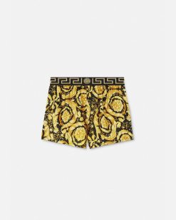 Loungewear Et Pyjamas | Versace Short De Pyjama En Soie Barocco