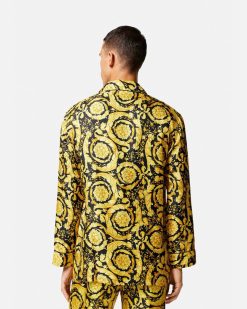 Loungewear Et Pyjamas | Versace Haut De Pyjama En Soie Barocco