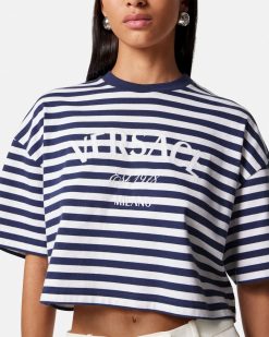 T-Shirts Et Pulls | Versace T-Shirt Court L'Ancora Versace