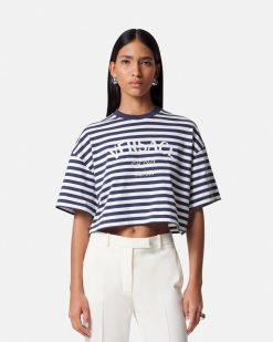 T-Shirts Et Pulls | Versace T-Shirt Court L'Ancora Versace