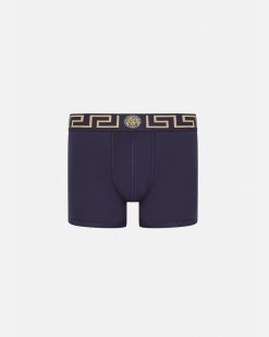 Boxers | Versace Boxer Long A Bordure Greca