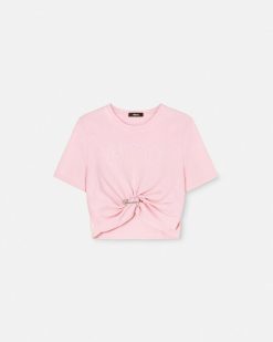 T-Shirts Et Pulls | Versace T-Shirt Court Versace Milano Stamp